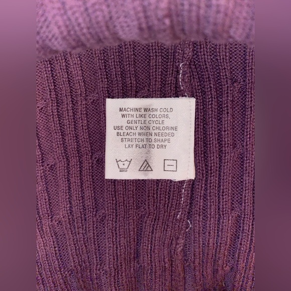 Caribbean Joe Ladies Purple Knit Lightweight Zippered Hoodie in Size Large - Picture 5 of 5